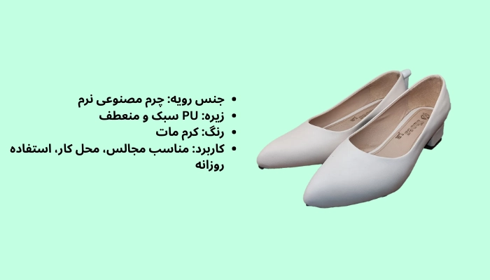 کفش مجلسی سفید مات