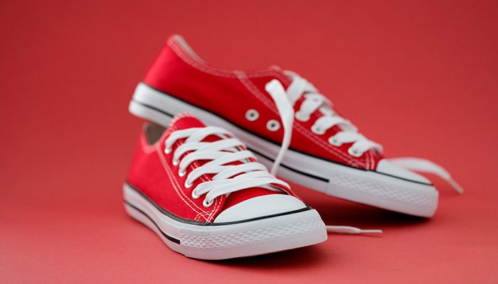 Cleaning colored sneakers