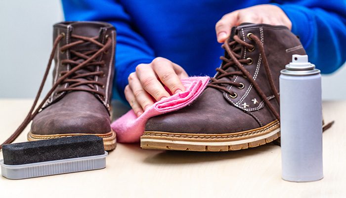 Cleaning suede shoes and stains